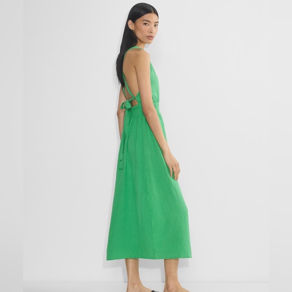 Aritzia Little Moon AirPlush Cotton Aries Dress in Court Green Size Medium - Picture 5 of 10